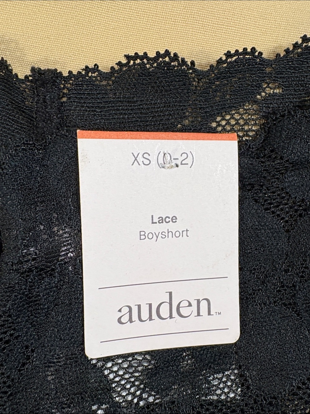 Auden Women’s Size XS Black Allover Lace Boyshort Underwear Set of 2 NWT - Picture 3 of 9